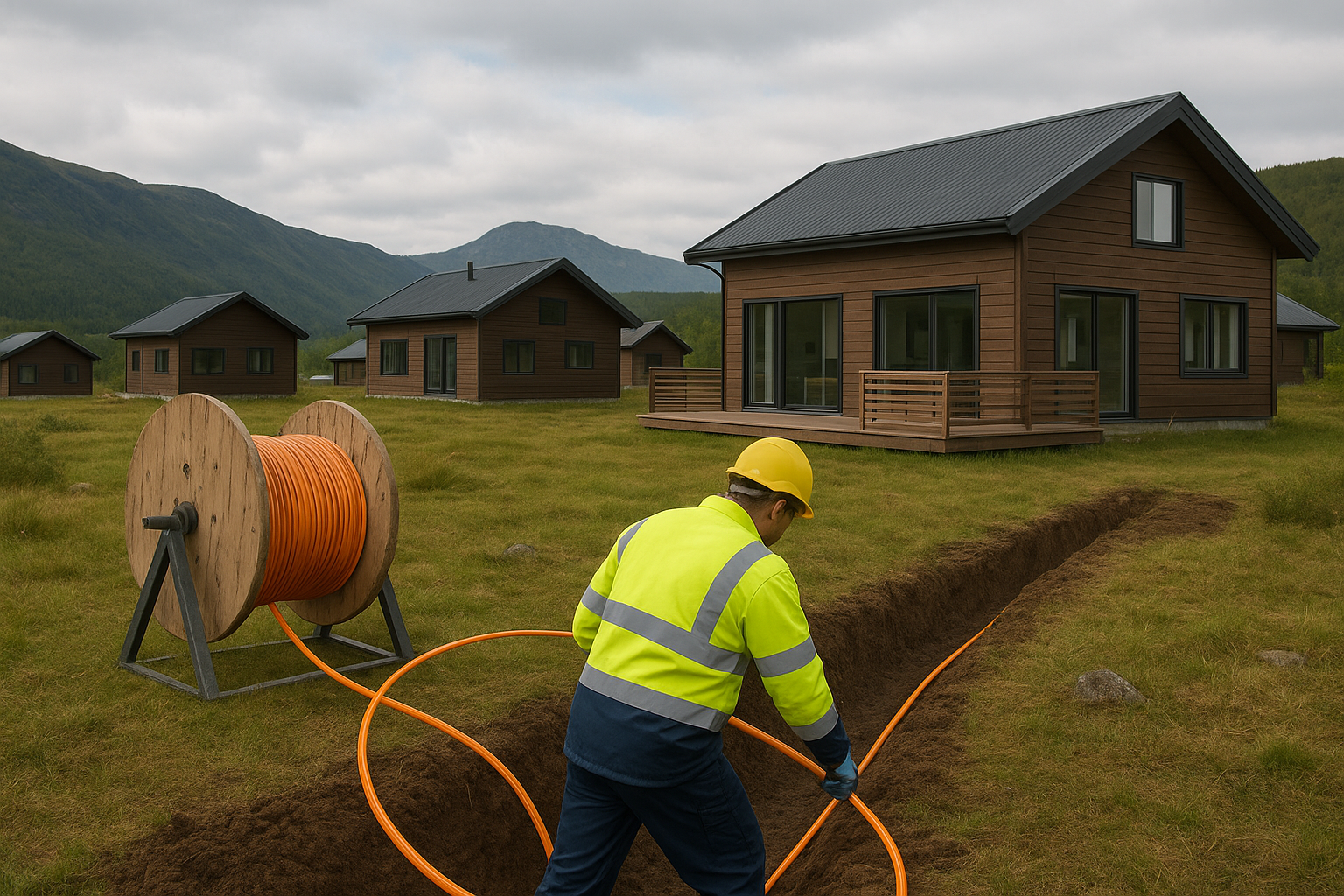 Artikkelbilde til artikkelen Fiberutbygging på Mykinghøgde 